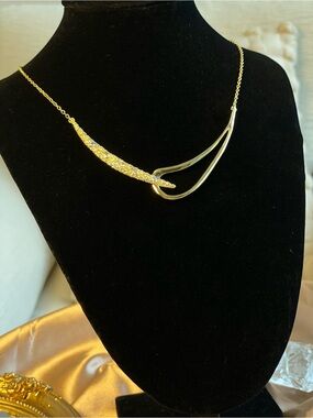 Designers Originals Gold-Tone Sculptural Crystal Necklace